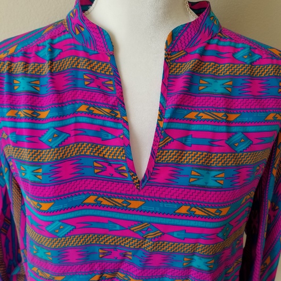 Amanda Uprichard Tops - Amanda Uprichard Silk Tribal Top Size M